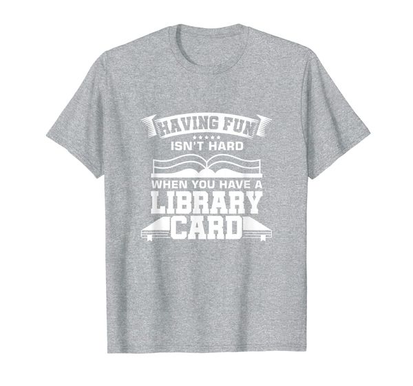having fun library card book books librarian bookworm gift t-shirt, White;black 
having fun library card book books librarian bookworm gift t-shirt, White;black