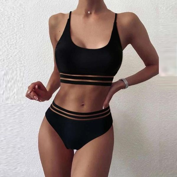 women's swimwear women solid color high waist swimsuit 2021 two piece bikini set push up biquini beachwear bathing suit beach wear, White;black
women's swimwear women solid color high waist swimsuit 2021 two piece bikini set push up biquini beachwear bathing suit beach wear, White;black