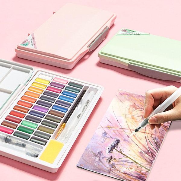 gift sets watercolor pigment set solid face powder children's painting pen portable 24/36/48 color macaron art supplies
gift sets watercolor pigment set solid face powder children's painting pen portable 24/36/48 color macaron art supplies