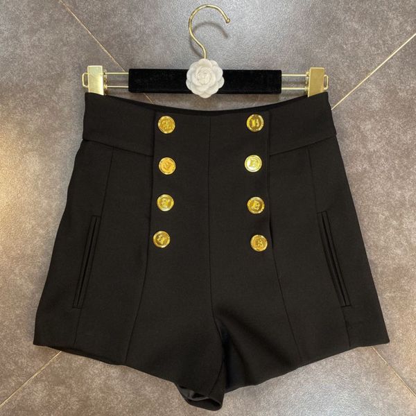 2021 spring newcomers double breasted high waist skinny female fashion temperament straight shorts 82ns, White;black