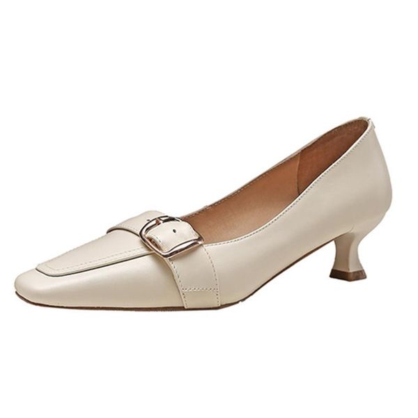 dress shoes metal buckle decoration med heels pumps for women genuine leather square toe woman est wedding party shoe, Black
dress shoes metal buckle decoration med heels pumps for women genuine leather square toe woman est wedding party shoe, Black