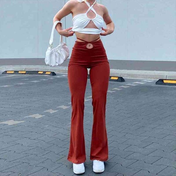 womens pants flare pants high waist trousers hollow out bandage fashion long brown y2k for women harajuku, Black;white
womens pants flare pants high waist trousers hollow out bandage fashion long brown y2k for women harajuku, Black;white