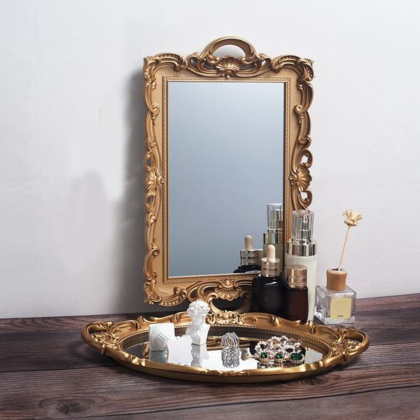 mirrors european retro mirror tray dressing table jewelry cosmetic storage decoration display home qt328210
mirrors european retro mirror tray dressing table jewelry cosmetic storage decoration display home qt328210