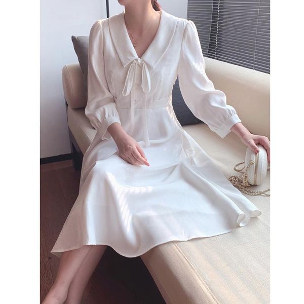 casual dresses autumn long sleeve women white dress ladies lace-up bow office 2021 fashion solid a-line midi vintage, Black;gray
casual dresses autumn long sleeve women white dress ladies lace-up bow office 2021 fashion solid a-line midi vintage, Black;gray