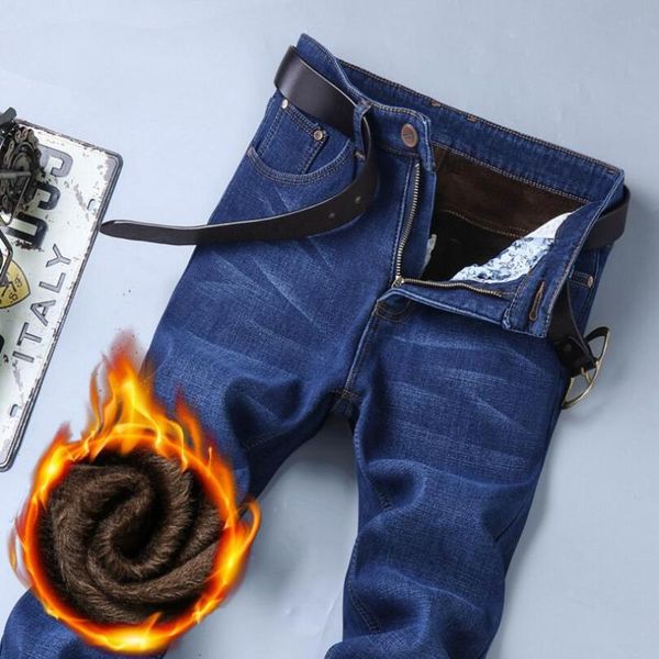 men's jeans winter thick warm denim straight-leg fleece high-quality stretch casual long solid color 40, Blue
men's jeans winter thick warm denim straight-leg fleece high-quality stretch casual long solid color 40, Blue