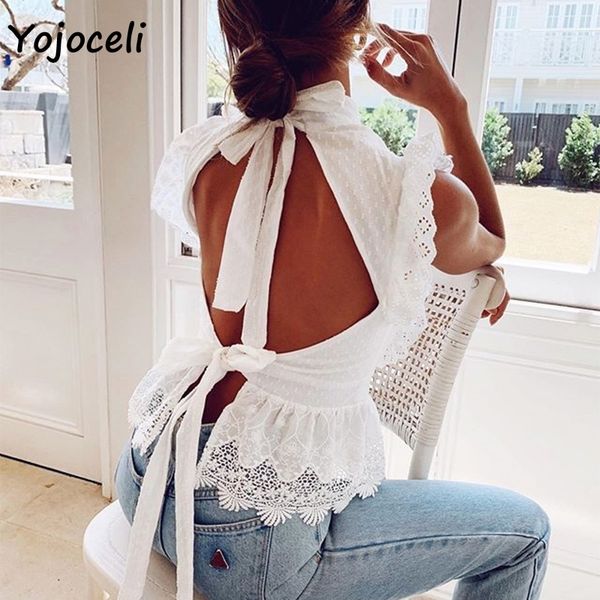yojoceli white cotton lace blouses shirt women back bow cotton blouses women ruffle lace shirt 210302
yojoceli white cotton lace blouses shirt women back bow cotton blouses women ruffle lace shirt 210302