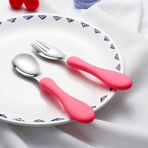 children spoon portable silicone handle stainless steel fork safety baby feeding eating training spork kids tableware( forks
children spoon portable silicone handle stainless steel fork safety baby feeding eating training spork kids tableware( forks