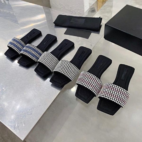 slippers 2021 luxury slides fashion outside bling diamond woman square head zapatos de mujer summer flats shoes women, Black
slippers 2021 luxury slides fashion outside bling diamond woman square head zapatos de mujer summer flats shoes women, Black