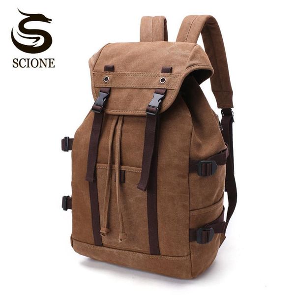 backpack scione men travel mens vintage canvas drawstring large capacity student school bag retro laprucksack pack
backpack scione men travel mens vintage canvas drawstring large capacity student school bag retro laprucksack pack