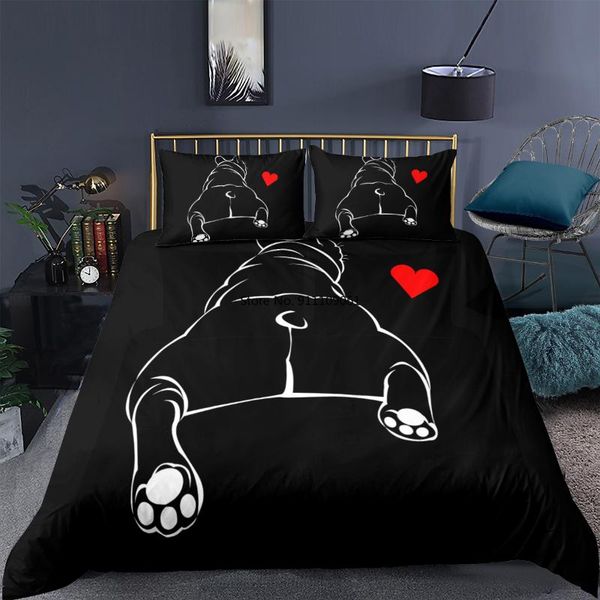 bedding sets black child 3d dog loving heart printed duvet cover pillowcase soft quilt single twin double full king size
bedding sets black child 3d dog loving heart printed duvet cover pillowcase soft quilt single twin double full king size