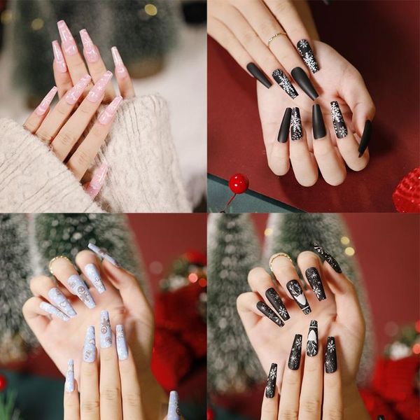 false nails 24pcs/box ballerina detachable artificial manicure tool wearable fake christmas coffin nail tips, Red;gold
false nails 24pcs/box ballerina detachable artificial manicure tool wearable fake christmas coffin nail tips, Red;gold