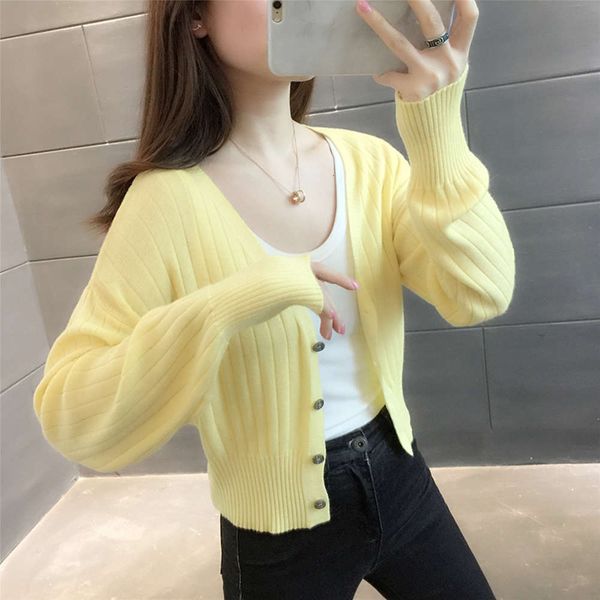 short sweater wear loose thin 2021 new spring knitted cardigan coat women's fashion, White;black
short sweater wear loose thin 2021 new spring knitted cardigan coat women's fashion, White;black