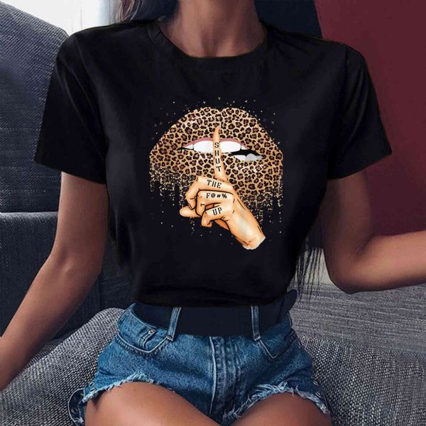 zogankin - women's and round neck basic shirt, black t-shirt, girls' interting leopard lip print, White
zogankin - women's and round neck basic shirt, black t-shirt, girls' interting leopard lip print, White
