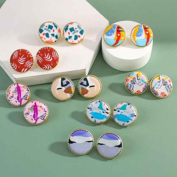 stud aensoa fashion graffiti round polymer clay earrings for women colorful cute geometric circe earring jewelry gift wholesale, Golden;silver
stud aensoa fashion graffiti round polymer clay earrings for women colorful cute geometric circe earring jewelry gift wholesale, Golden;silver