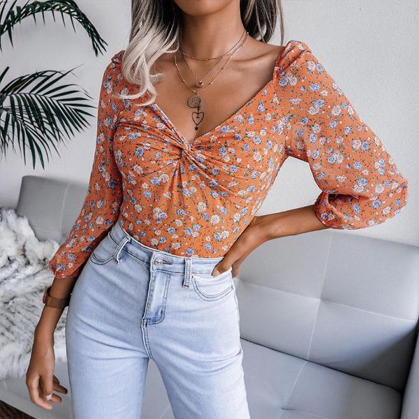 women's blouses & shirts 2021 women v-neck knotted draped slim fashion elegant office lady chiffon spring floral printed blusa, White
women's blouses & shirts 2021 women v-neck knotted draped slim fashion elegant office lady chiffon spring floral printed blusa, White