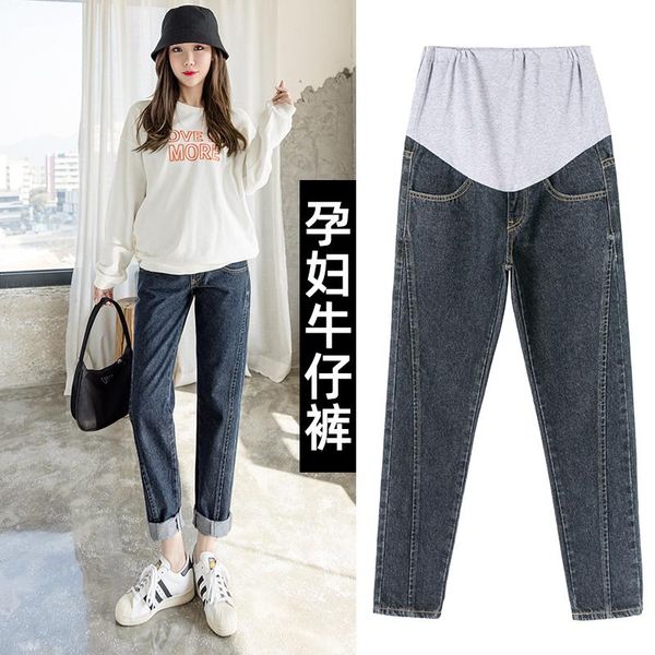 6686# 2021 spring denim maternity straight jeans elastic waist belly casual pants clothes for pregnant women pregnancy trousers bottoms, White
6686# 2021 spring denim maternity straight jeans elastic waist belly casual pants clothes for pregnant women pregnancy trousers bottoms, White