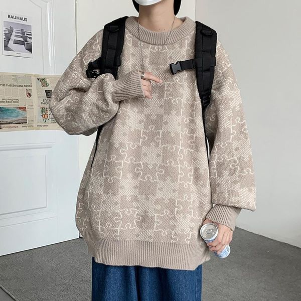 men's sweaters autumn and winter youth loose trend round neck long sleeves can be used as a base wear casual mens clothing, White;black
men's sweaters autumn and winter youth loose trend round neck long sleeves can be used as a base wear casual mens clothing, White;black