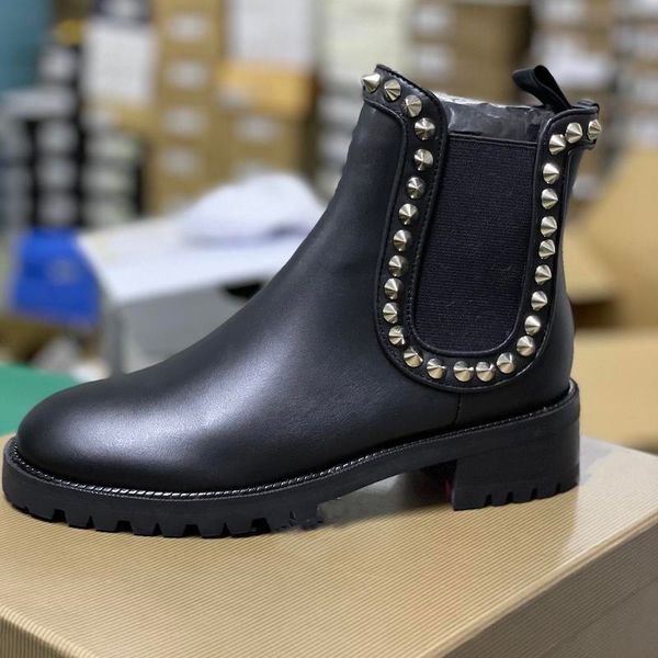 winter women capahutta ankle boots chasse a clou leather red bottom flat shoes qualty spikes and studs boots fashion girl shoes eu35-43, Black
winter women capahutta ankle boots chasse a clou leather red bottom flat shoes qualty spikes and studs boots fashion girl shoes eu35-43, Black