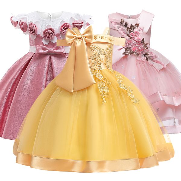 new style girl wedding party one-character shoulder suspender dress girl bow nail pearl flower banquet ball dress vestidos, White;pink
new style girl wedding party one-character shoulder suspender dress girl bow nail pearl flower banquet ball dress vestidos, White;pink