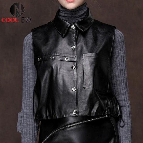 women's vests brand genuine leather short vest women punk sheepskin black waistcoat motorcycle biker sleeveless jacket, Black;white
women's vests brand genuine leather short vest women punk sheepskin black waistcoat motorcycle biker sleeveless jacket, Black;white