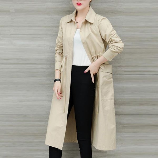 women's trench coats 2021 spring autumn plus size long thin windbreaker women clothes korean temperament coat casual outerwear 3xl h162, Tan;black
women's trench coats 2021 spring autumn plus size long thin windbreaker women clothes korean temperament coat casual outerwear 3xl h162, Tan;black