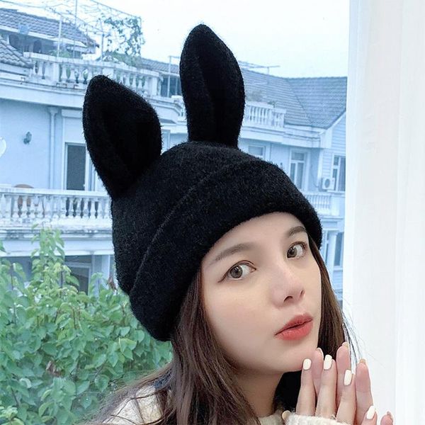 beanie/skull caps women winter knit beanie hat ears solid color outdoor stretchy ski skullies cap ear warmer po props, Blue;gray
beanie/skull caps women winter knit beanie hat ears solid color outdoor stretchy ski skullies cap ear warmer po props, Blue;gray