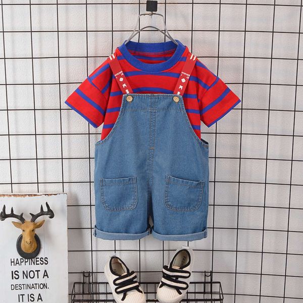 1-3 tease children's carrying years pants old 2 baby summer cloth boys' short sve two piece set, White 
1-3 tease children's carrying years pants old 2 baby summer cloth boys' short sve two piece set, White