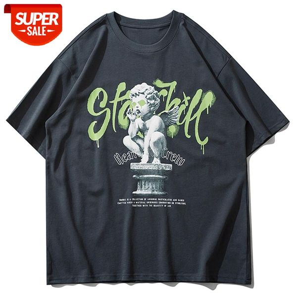 Hip Hop T-Shirt Men 2021 Summer Vintage Smoking Angel Statue Print Harajuku Tshirts Cotton Tops Tees Loose Short Sleeve Shirts #QO5R, White;black
Hip Hop T-Shirt Men 2021 Summer Vintage Smoking Angel Statue Print Harajuku Tshirts Cotton Tops Tees Loose Short Sleeve Shirts #QO5R, White;black