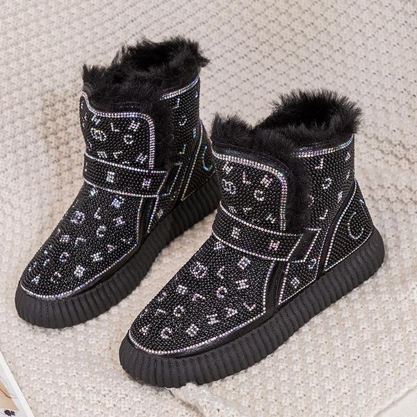 boots women's shoes 2021 fashion rhinestone snow women plus velvet thickened fur one warm northeast cotton, Black
boots women's shoes 2021 fashion rhinestone snow women plus velvet thickened fur one warm northeast cotton, Black