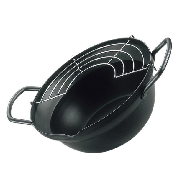 pans 1 set tempura frying pot japanese style deep fryer pan with oil drainer rack
pans 1 set tempura frying pot japanese style deep fryer pan with oil drainer rack