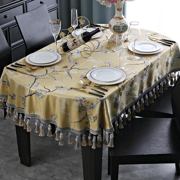 table cloth luxury european rectangle tablecloth with tassel floral bird pattern jacquard cover for wedding decor oval
table cloth luxury european rectangle tablecloth with tassel floral bird pattern jacquard cover for wedding decor oval