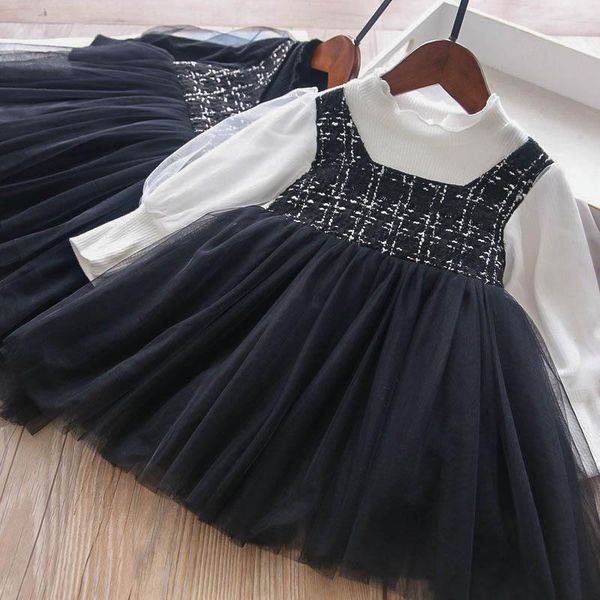 girl's dresses girls dress knitted plaid fake two-piece wholesale, Red;yellow 
girl's dresses girls dress knitted plaid fake two-piece wholesale, Red;yellow