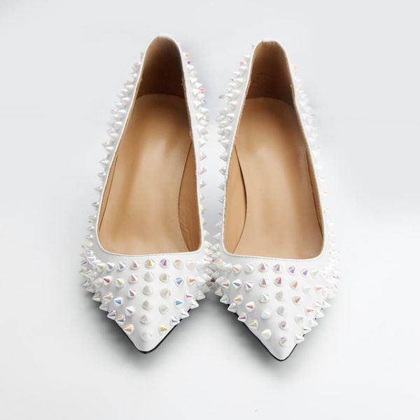 dress shoes brand women's high heel shallow rivet female leather lining wedding heels white ladies work hig, Black
dress shoes brand women's high heel shallow rivet female leather lining wedding heels white ladies work hig, Black