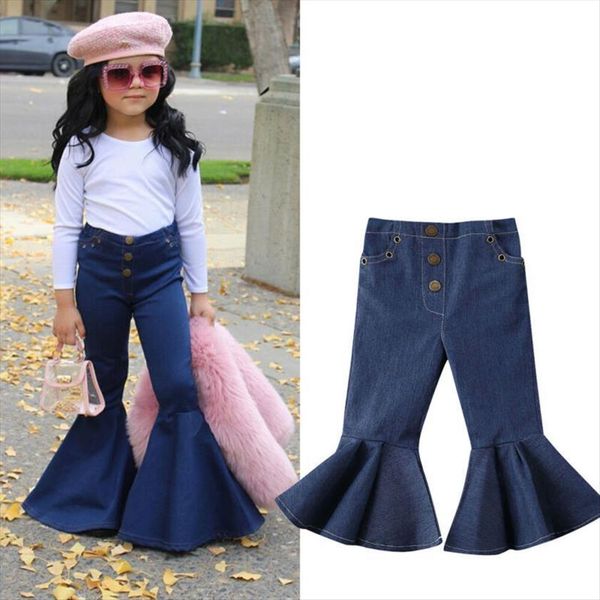 solid kids baby girls bell bottoms pants denim wide legs jeans falre trousers 1 6y clothing, Blue
solid kids baby girls bell bottoms pants denim wide legs jeans falre trousers 1 6y clothing, Blue