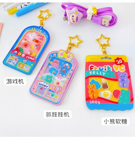 card holders kawaii girl key chain cute quicksand bags accessory bear catching doll keychain children gift bag decoration acrylic accessorie, Brown;gray
card holders kawaii girl key chain cute quicksand bags accessory bear catching doll keychain children gift bag decoration acrylic accessorie, Brown;gray