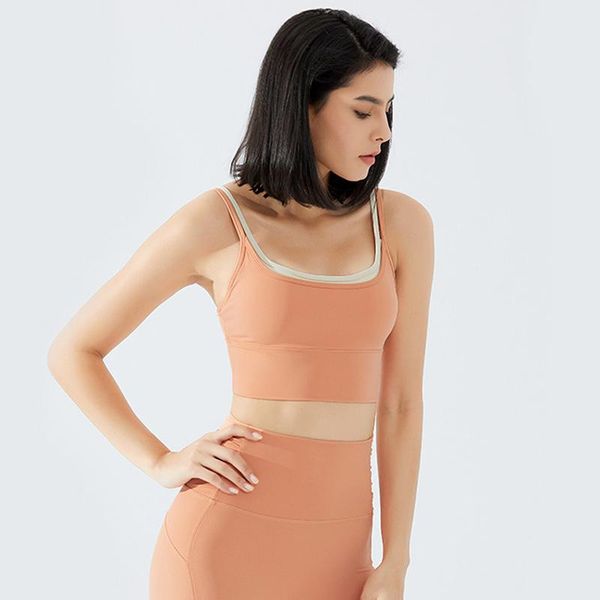 tight-fitting double-strap sports underwear women running yoga vest beauty back fitness bra solid color sportswear yoga clothes, White;black
tight-fitting double-strap sports underwear women running yoga vest beauty back fitness bra solid color sportswear yoga clothes, White;black