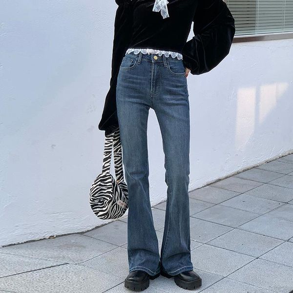 women's jeans stretch slim high-rise 2021 spring autumn fashion flared long pants youth street casual retro trousers, Blue
women's jeans stretch slim high-rise 2021 spring autumn fashion flared long pants youth street casual retro trousers, Blue