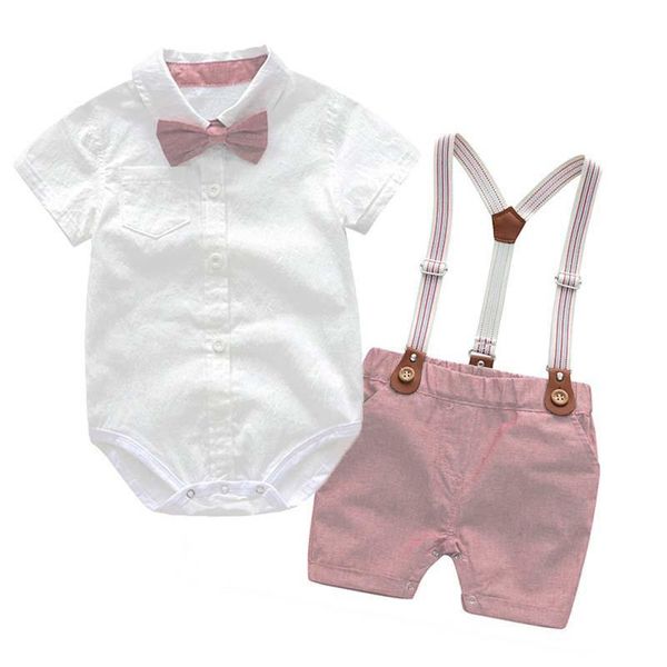 clothing sets clothes set for baby boy gentleman summer suit short +overalls with tie toddler kid bodysuit infant, White
clothing sets clothes set for baby boy gentleman summer suit short +overalls with tie toddler kid bodysuit infant, White