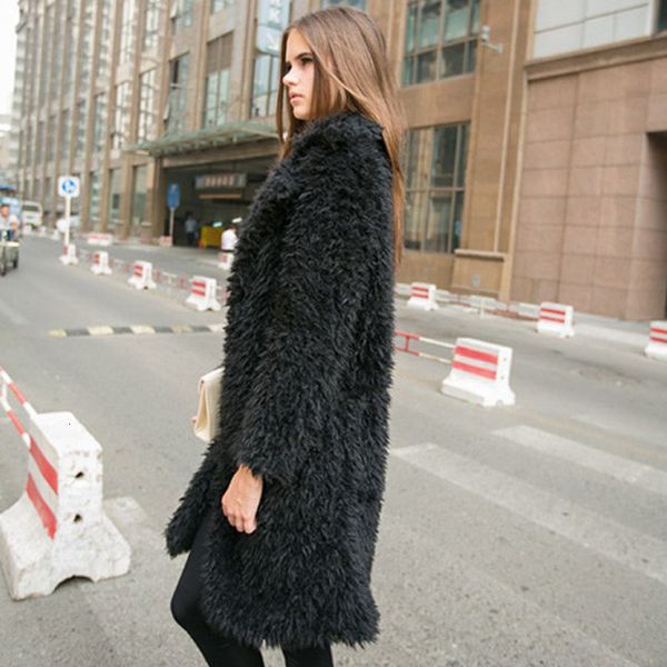 2021 new women thicken winter jacket women's fashionable cardigan ffy long faux fur coat european style outerwear z1zc, Black
2021 new women thicken winter jacket women's fashionable cardigan ffy long faux fur coat european style outerwear z1zc, Black