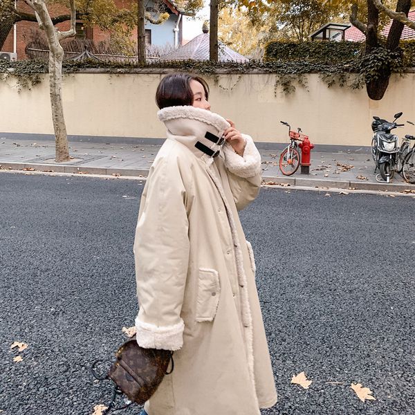 2021 new wool temperament women's parka medium length winter casual work clothes loose cotton padded coat 2yqx, Black
2021 new wool temperament women's parka medium length winter casual work clothes loose cotton padded coat 2yqx, Black