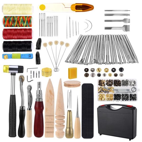 professional hand tool sets 128 pieces leather kit, work tool, leathercraft tools and supplies with stamping rivets kit
professional hand tool sets 128 pieces leather kit, work tool, leathercraft tools and supplies with stamping rivets kit