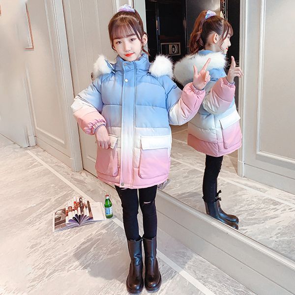 2021 New Baby Girls Winter Jackets Outdoors Hot-air Thick Gradient Colour Coats Cotton Clothes Fashion Children with Hood Outerwear 4-13y N1, Blue;gray
2021 New Baby Girls Winter Jackets Outdoors Hot-air Thick Gradient Colour Coats Cotton Clothes Fashion Children with Hood Outerwear 4-13y N1, Blue;gray
