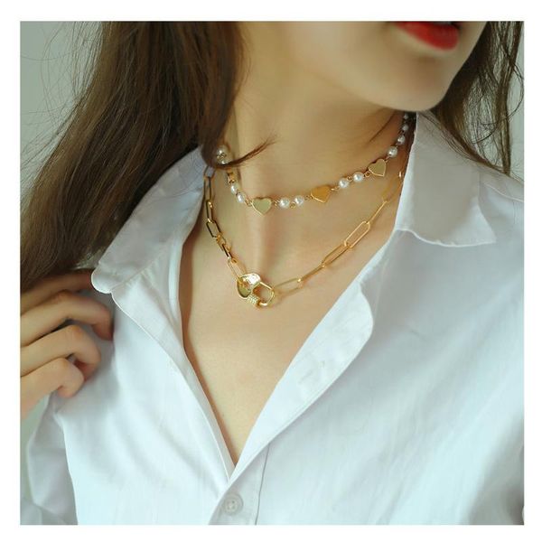 pendant necklaces retro heart-shaped imitation pearl double-layer necklace women's gold rhinestone wholesale, Silver
pendant necklaces retro heart-shaped imitation pearl double-layer necklace women's gold rhinestone wholesale, Silver