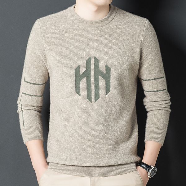 autumn and winter imitation mink sweater round neck youth korean fashion backing warm men's wear, White;black
autumn and winter imitation mink sweater round neck youth korean fashion backing warm men's wear, White;black