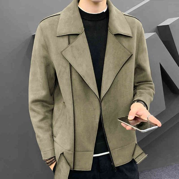 men's wool & blends autumn male fashion business self-cultivation of leather sewn jacket casual wool solid 425j, Black
men's wool & blends autumn male fashion business self-cultivation of leather sewn jacket casual wool solid 425j, Black