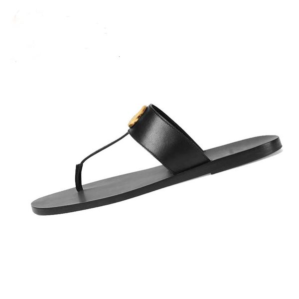 2021 new designer leather flat sandals summer shoes metal ladies slippers fashion luxury couple models 0w16, Black
2021 new designer leather flat sandals summer shoes metal ladies slippers fashion luxury couple models 0w16, Black