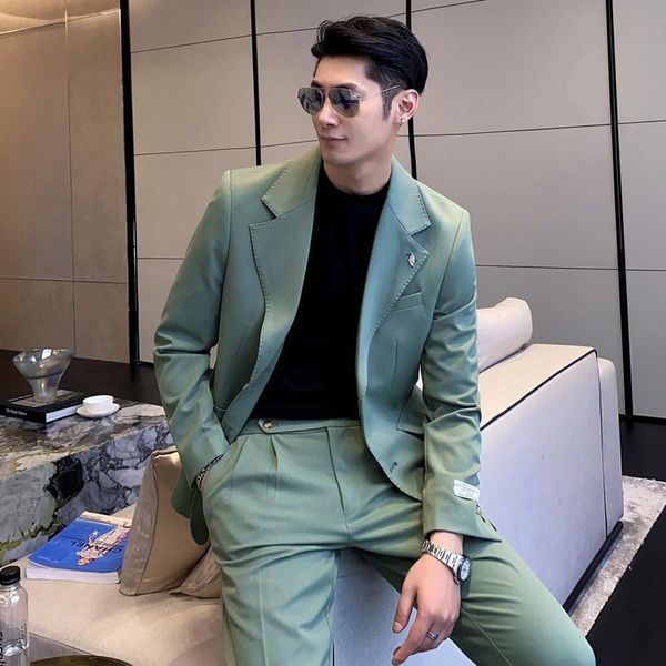 men's suits & blazers online celebrity single row solid color leisure suit man west can be equipped with green xz273/p160 control 188, White;black
men's suits & blazers online celebrity single row solid color leisure suit man west can be equipped with green xz273/p160 control 188, White;black