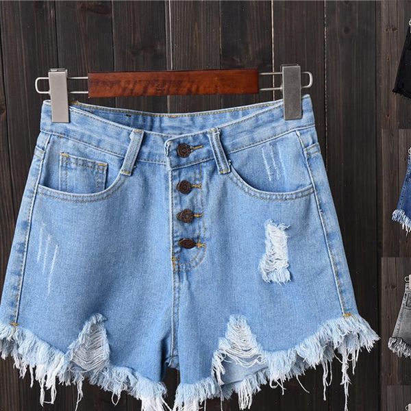 fashion tassel denim hole shorts summer women casual high waist solid jean short female button pockets loose shorts, White;black
fashion tassel denim hole shorts summer women casual high waist solid jean short female button pockets loose shorts, White;black