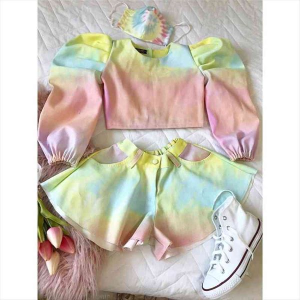 arrival girls fashion clothes set 2 pieces suit tie dye printed long sleeve t shirts shorts kids sets, White
arrival girls fashion clothes set 2 pieces suit tie dye printed long sleeve t shirts shorts kids sets, White