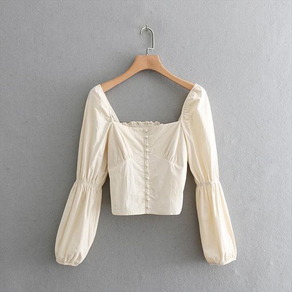 court style square collar womens shirt casual short retro puff sleeve elastic chic chemise blusas ls3273, White
court style square collar womens shirt casual short retro puff sleeve elastic chic chemise blusas ls3273, White